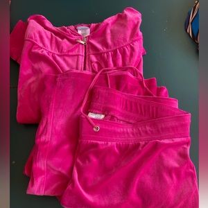 Danskin Now pink velour suit XL